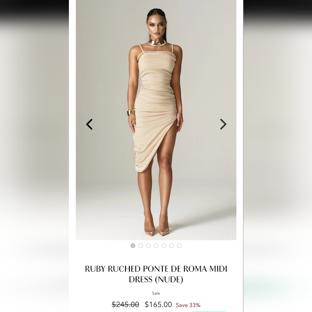 Ruched midi dress